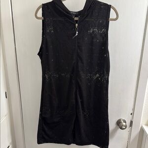 Ellen Weaver black swim cover up, size large 2